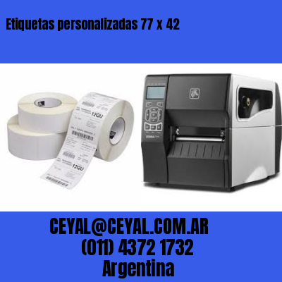 Etiquetas personalizadas 77 x 42