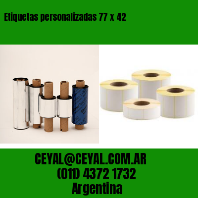 Etiquetas personalizadas 77 x 42