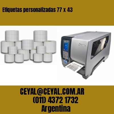 Etiquetas personalizadas 77 x 43