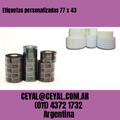 Etiquetas personalizadas 77 x 43