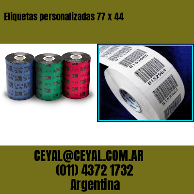 Etiquetas personalizadas 77 x 44