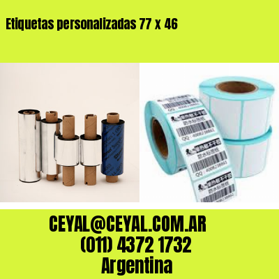 Etiquetas personalizadas 77 x 46
