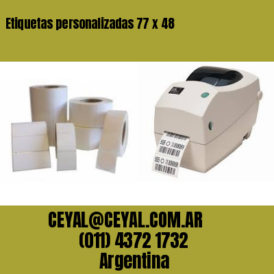 Etiquetas personalizadas 77 x 48