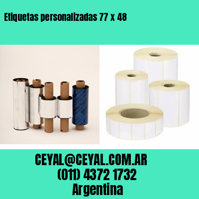 Etiquetas personalizadas 77 x 48