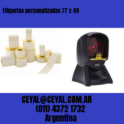 Etiquetas personalizadas 77 x 49