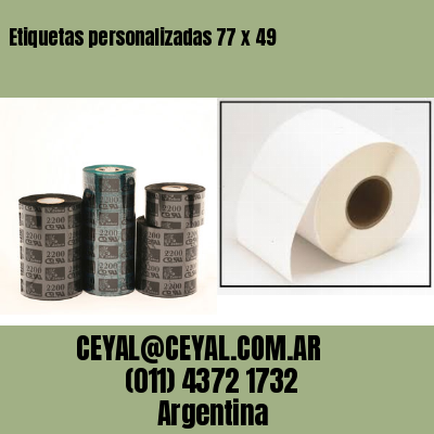 Etiquetas personalizadas 77 x 49