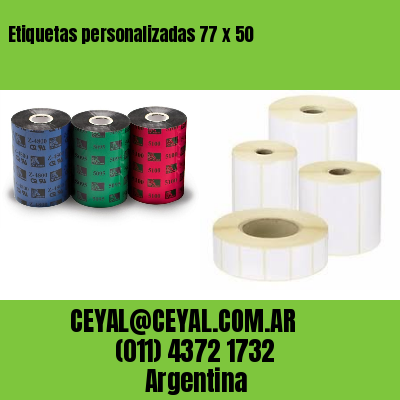 Etiquetas personalizadas 77 x 50