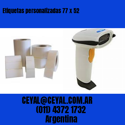 Etiquetas personalizadas 77 x 52