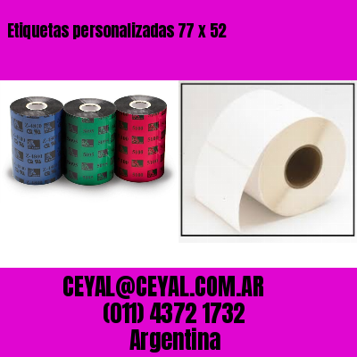 Etiquetas personalizadas 77 x 52