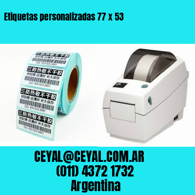 Etiquetas personalizadas 77 x 53