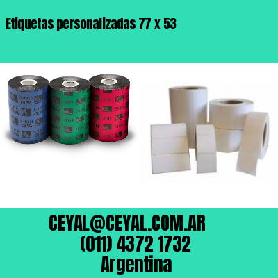 Etiquetas personalizadas 77 x 53
