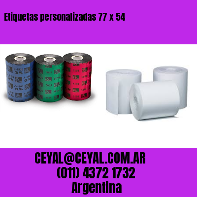 Etiquetas personalizadas 77 x 54