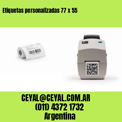 Etiquetas personalizadas 77 x 55