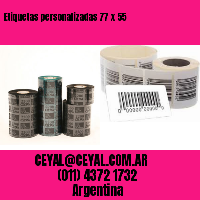 Etiquetas personalizadas 77 x 55