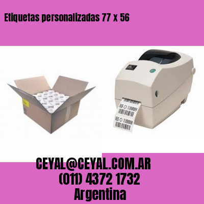 Etiquetas personalizadas 77 x 56