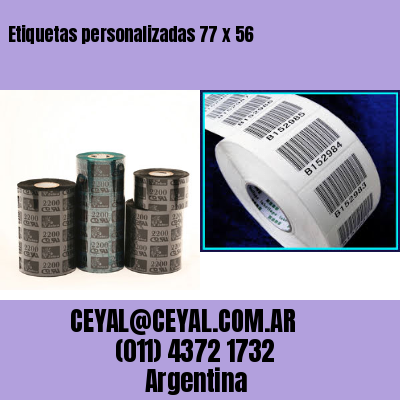 Etiquetas personalizadas 77 x 56