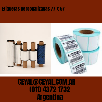 Etiquetas personalizadas 77 x 57