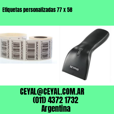 Etiquetas personalizadas 77 x 58