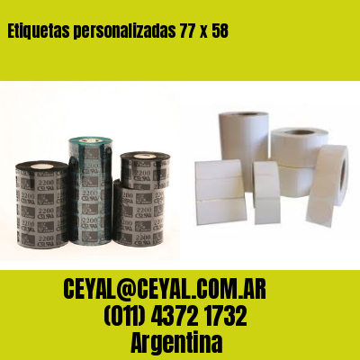 Etiquetas personalizadas 77 x 58