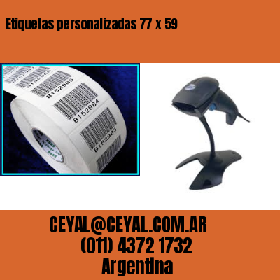 Etiquetas personalizadas 77 x 59
