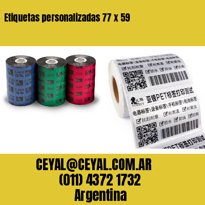 Etiquetas personalizadas 77 x 59
