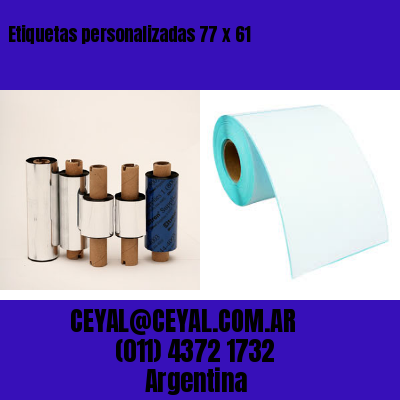 Etiquetas personalizadas 77 x 61