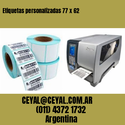 Etiquetas personalizadas 77 x 62