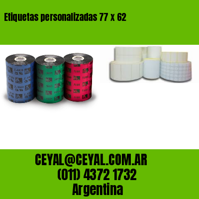 Etiquetas personalizadas 77 x 62