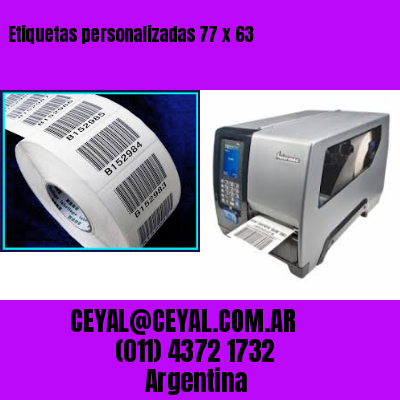 Etiquetas personalizadas 77 x 63