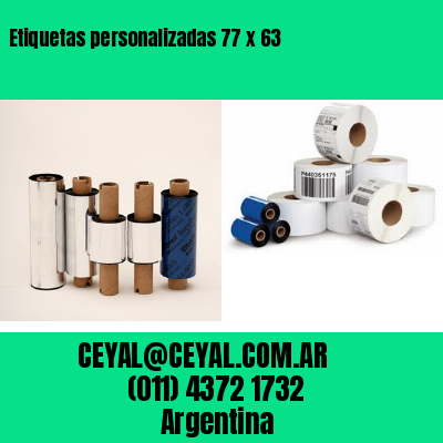 Etiquetas personalizadas 77 x 63