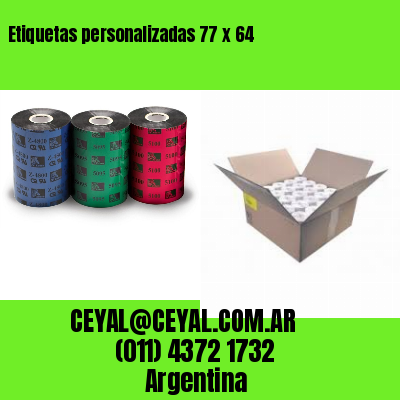 Etiquetas personalizadas 77 x 64