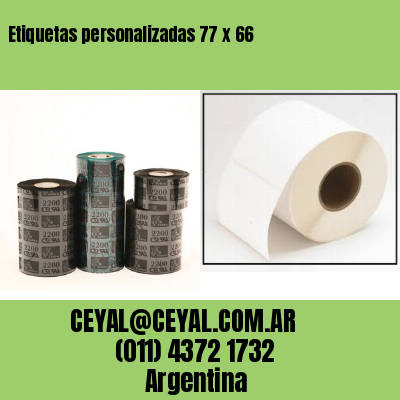 Etiquetas personalizadas 77 x 66