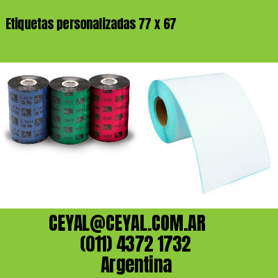 Etiquetas personalizadas 77 x 67