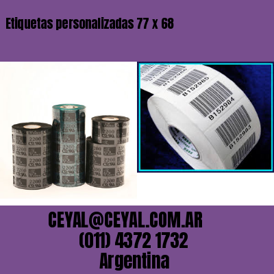 Etiquetas personalizadas 77 x 68