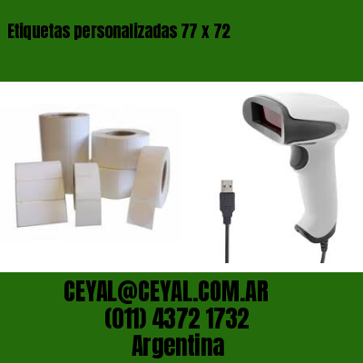 Etiquetas personalizadas 77 x 72