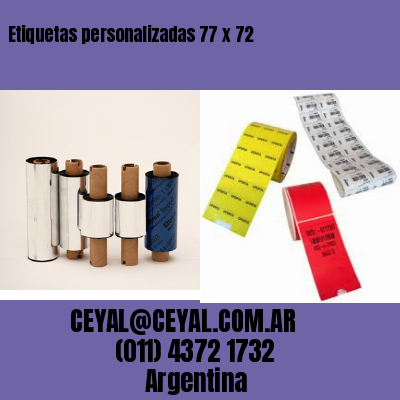 Etiquetas personalizadas 77 x 72