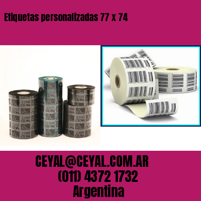Etiquetas personalizadas 77 x 74