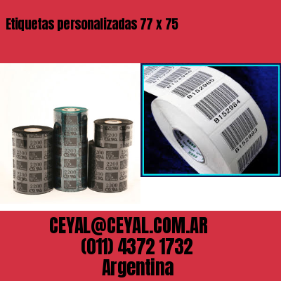 Etiquetas personalizadas 77 x 75