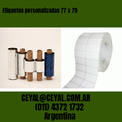 Etiquetas personalizadas 77 x 79