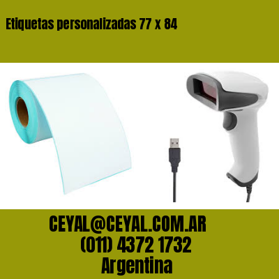 Etiquetas personalizadas 77 x 84