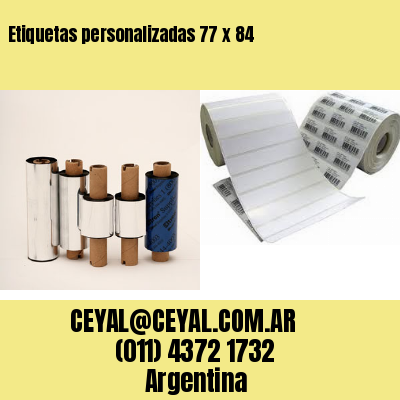 Etiquetas personalizadas 77 x 84