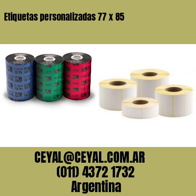 Etiquetas personalizadas 77 x 85