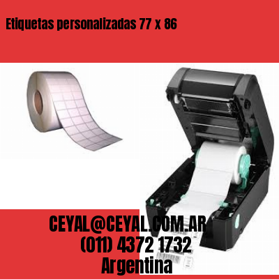 Etiquetas personalizadas 77 x 86
