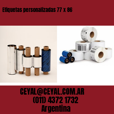 Etiquetas personalizadas 77 x 86