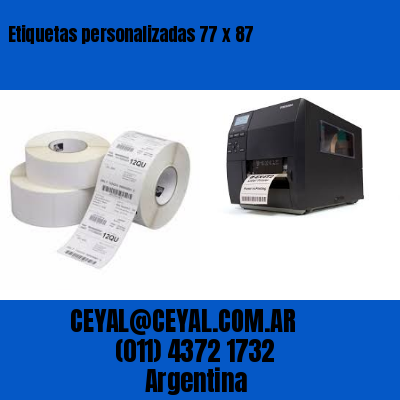 Etiquetas personalizadas 77 x 87
