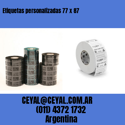 Etiquetas personalizadas 77 x 87