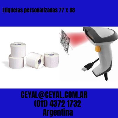 Etiquetas personalizadas 77 x 88