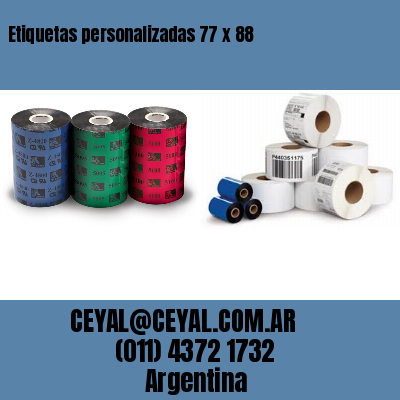 Etiquetas personalizadas 77 x 88