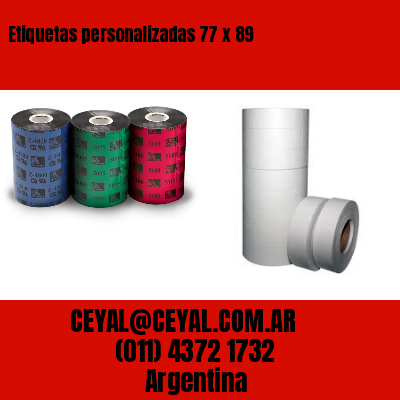 Etiquetas personalizadas 77 x 89