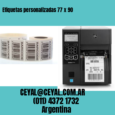 Etiquetas personalizadas 77 x 90